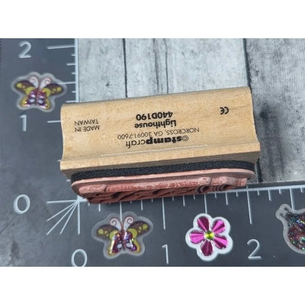 StampCraft Lighthouse 440D190 Rubber Stamp Wood #A14